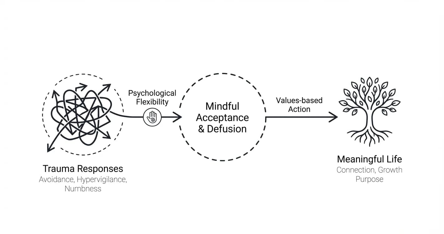 Acceptance and Commitment Therapy for Trauma Responses