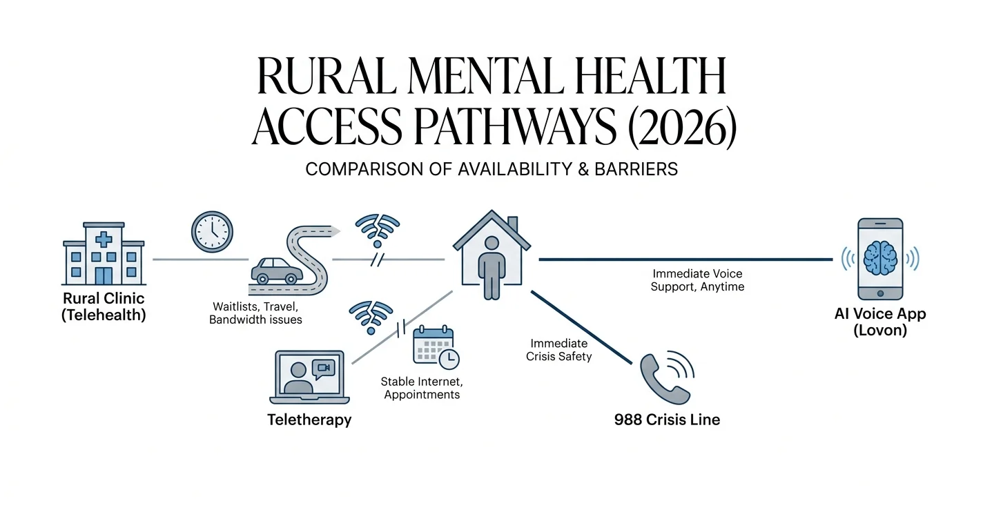 Best AI Mental Health App for Rural Residents (2026)