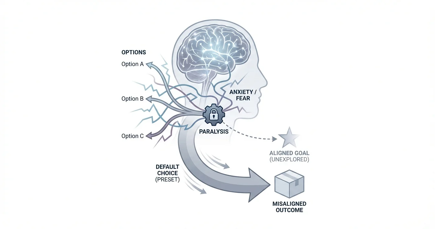Decision Paralysis and the Pull of Default Choices