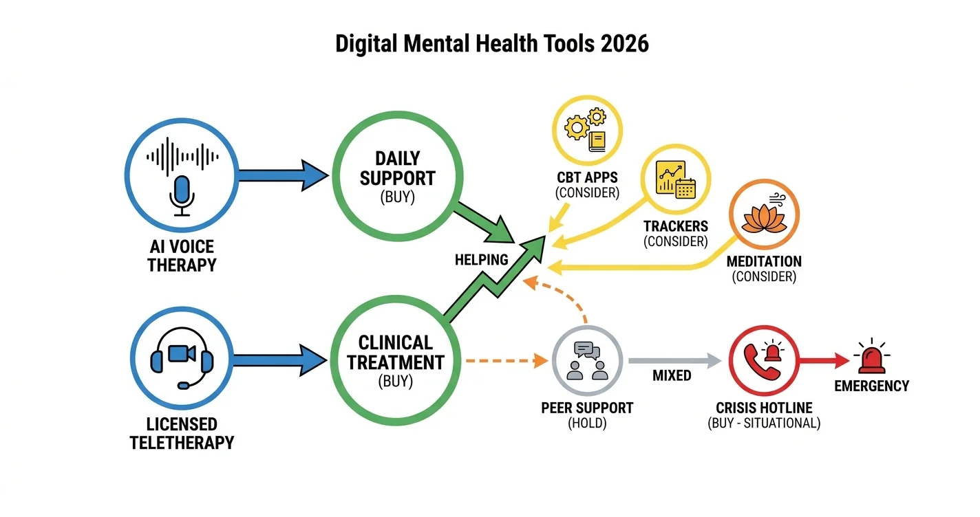 Digital Mental Health Tools 2026: What Actually Helps