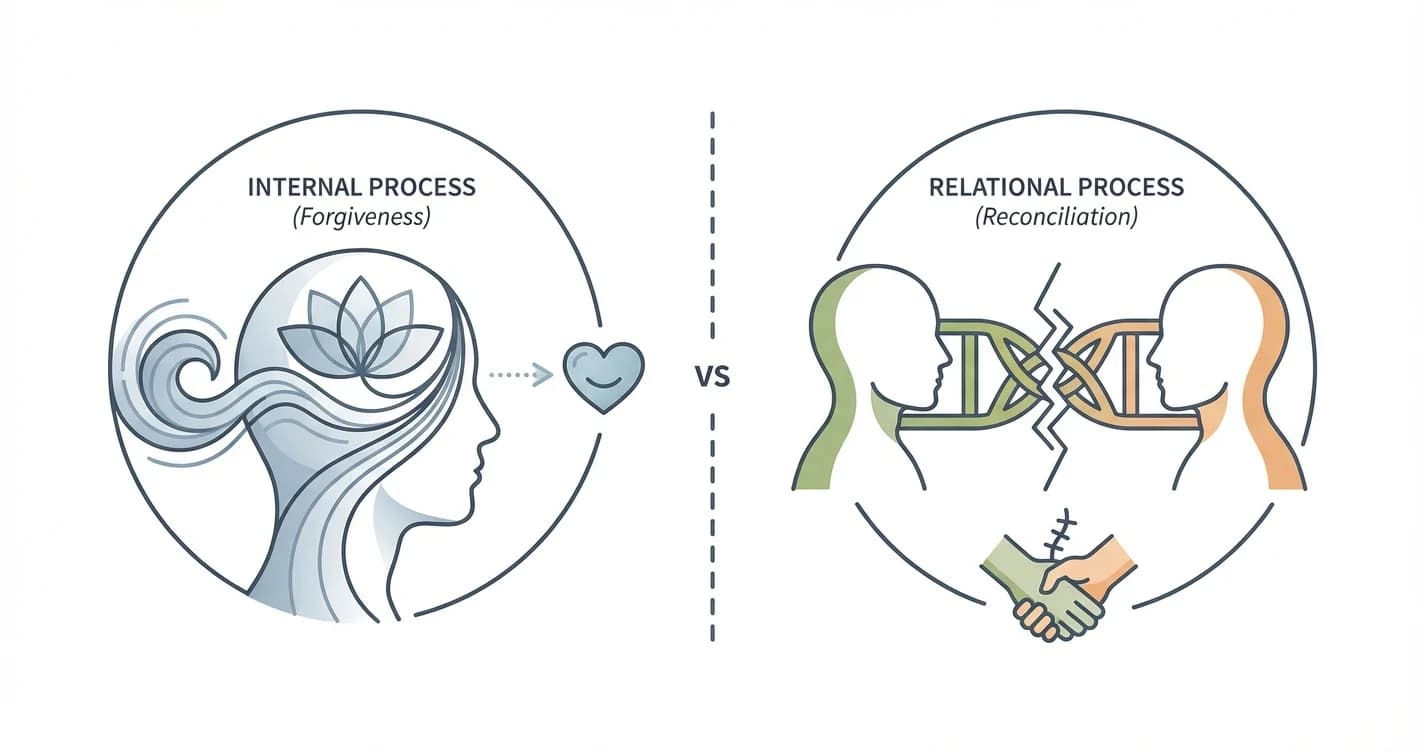 Forgiveness vs Reconciliation — Internal Peace Versus Relationship Healing