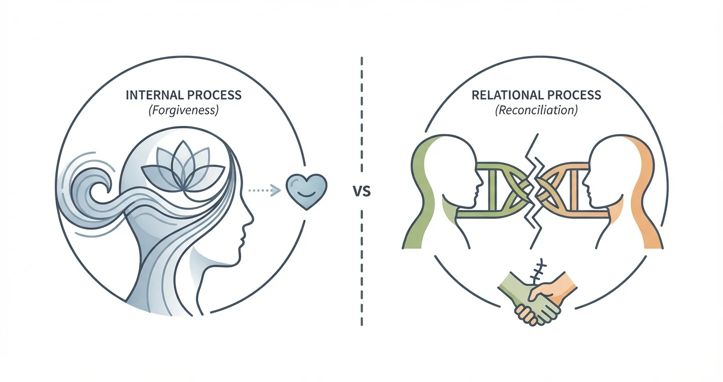 Forgiveness vs Reconciliation — Internal Peace Versus Relationship Healing