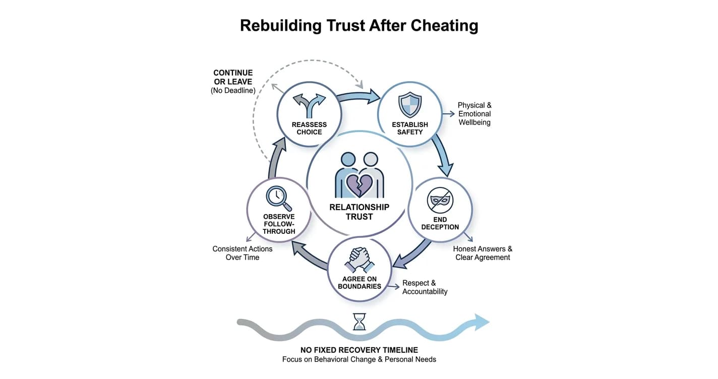 How long does it take to rebuild trust after cheating?
