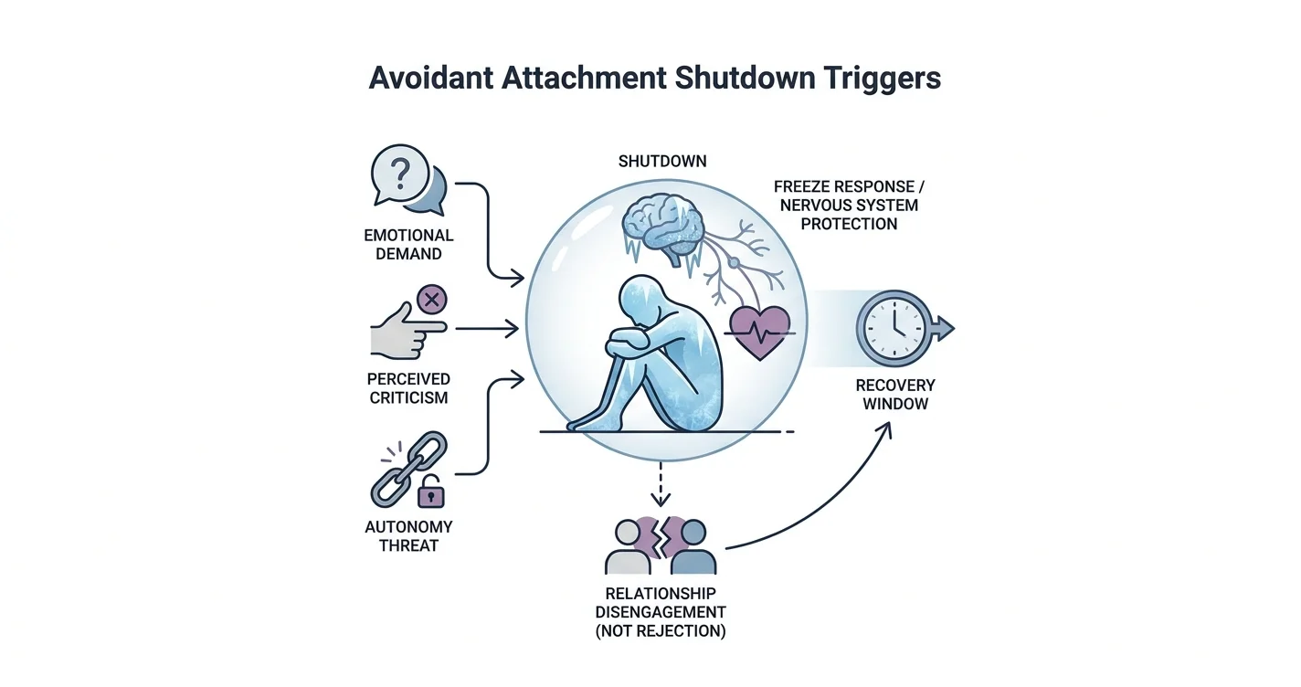 Avoidant Attachment Shutdown Triggers: What Sets It Off (2026)